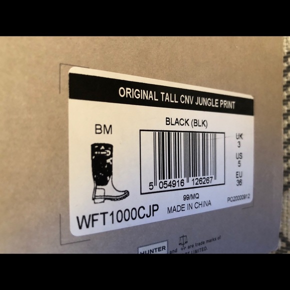 Hunter Boot Original Tall Jungle-Print Boots - Picture 6 of 6